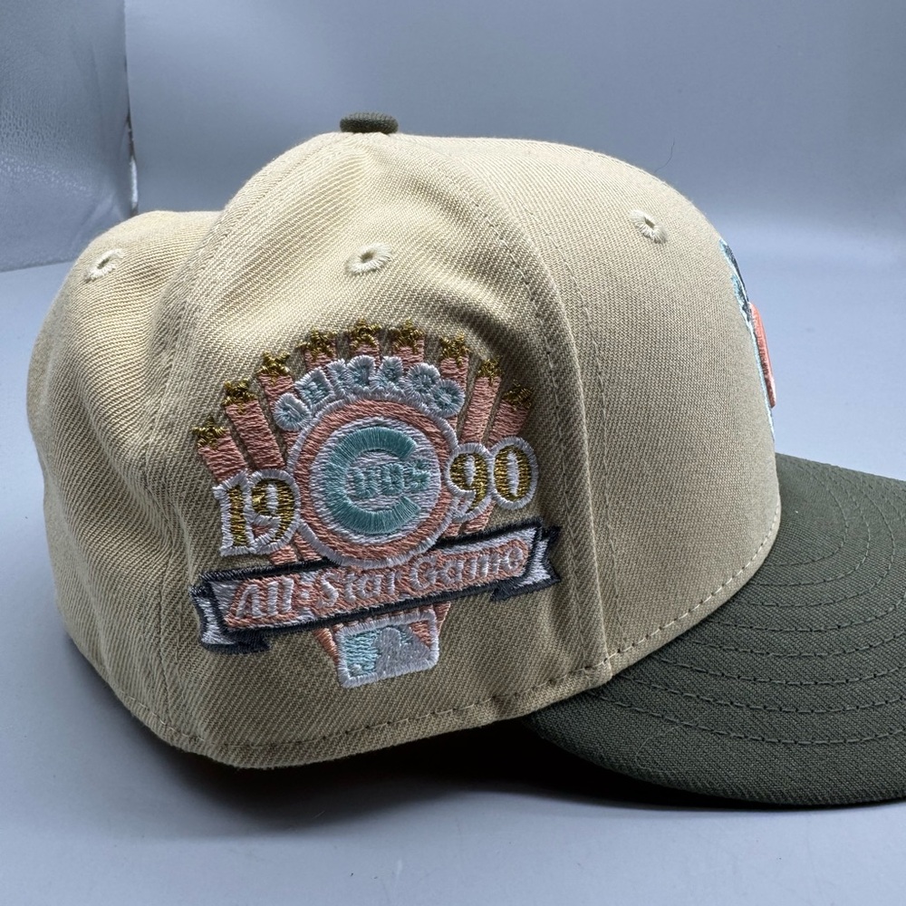 HatClub New Era Exclusive 7 1/4 "Toscano" Cubs Fitted 1990 All star Game Patch - Picture 3 of 7